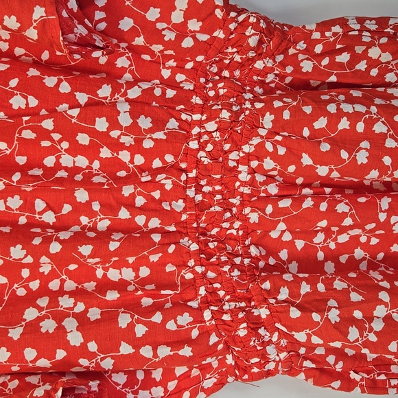 NWT Anthropologie Red Floral Romper - Size Small - Picture 9 of 13